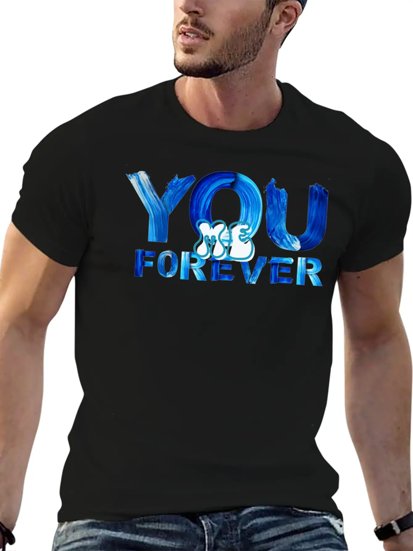 You Me Forever Art Timeless Short Sleeve Tee – Comfy And Minimalist Design