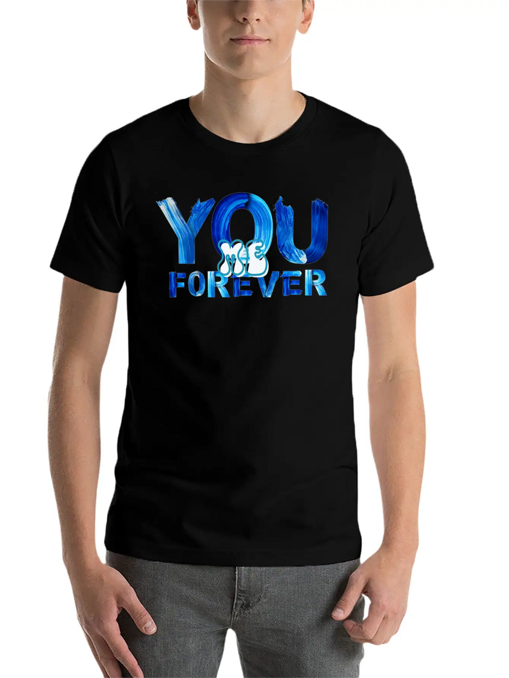 You Me Forever Art Timeless Short Sleeve Tee – Comfy And Minimalist Design