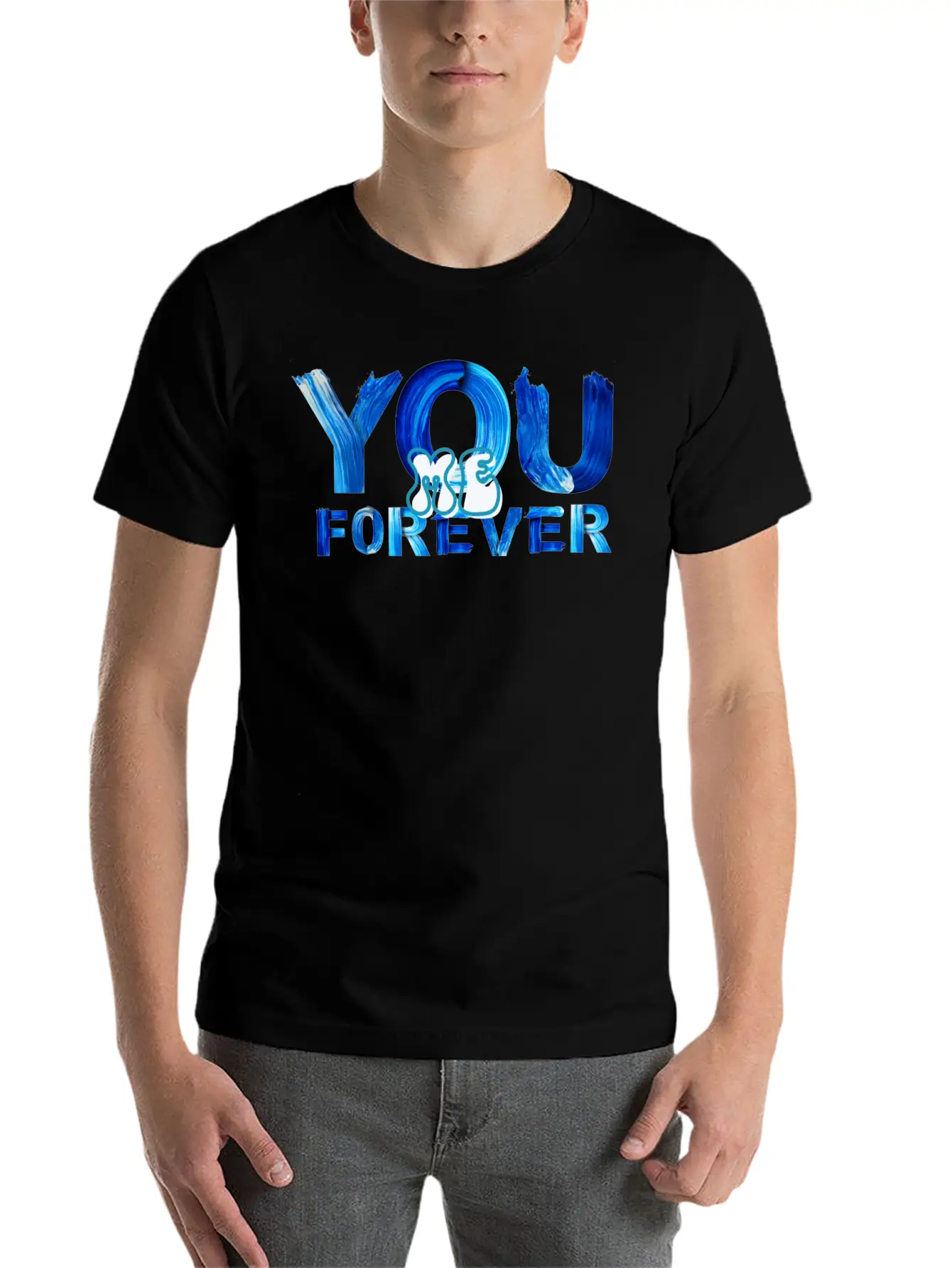 You Me Forever Art Timeless Short Sleeve Tee – Comfy And Minimalist Design