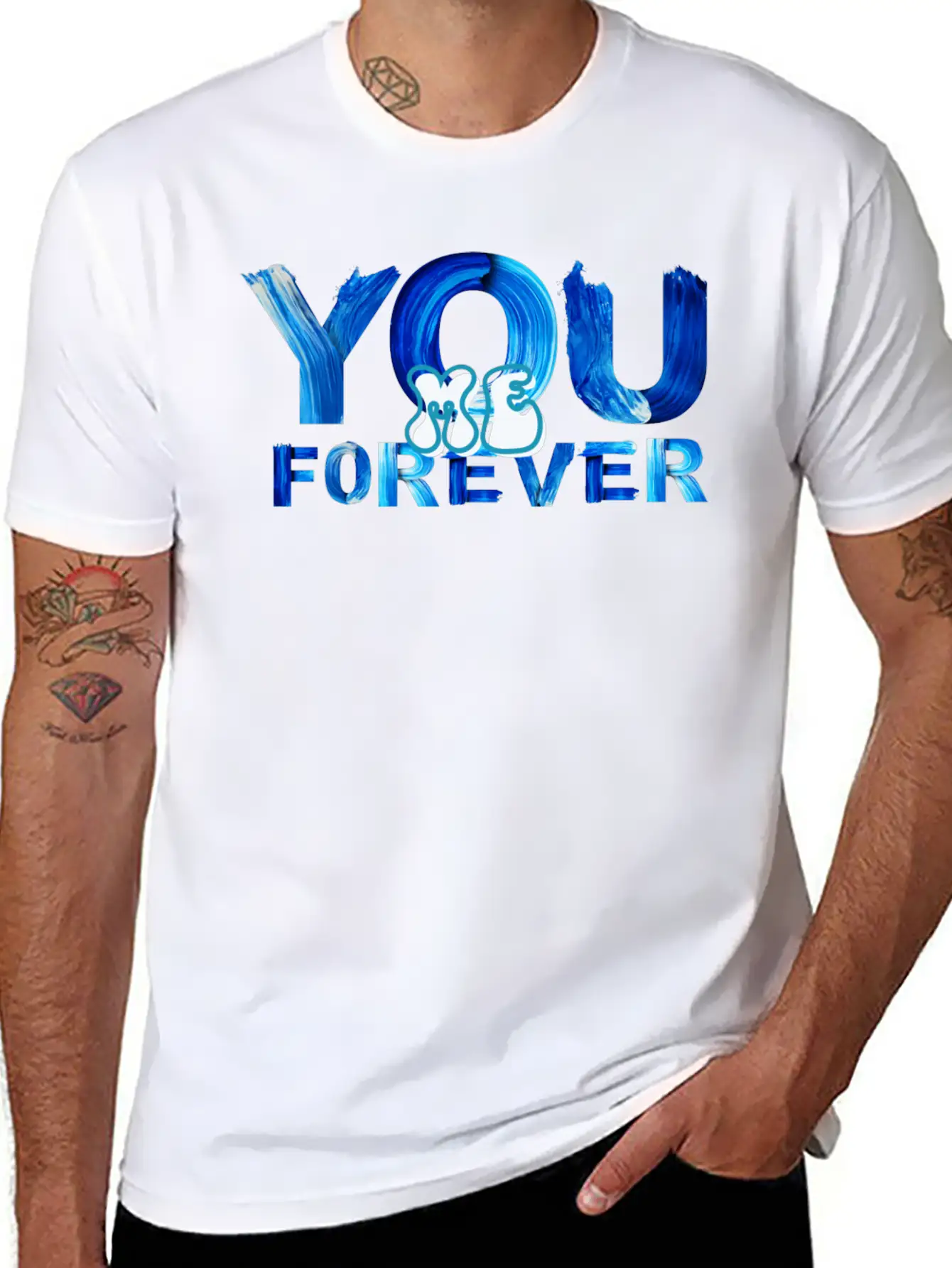 You Me Forever Art Timeless Short Sleeve Tee – Comfy And Minimalist Design