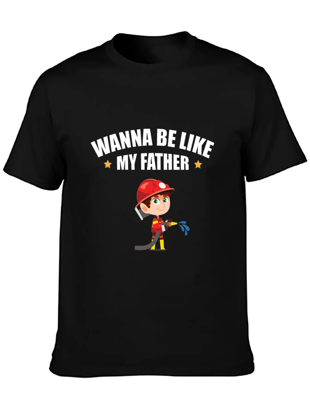Young Firefighter - Wanna Be Like My Father Classic Cotton Tee – Unisex Comfort For Any Season