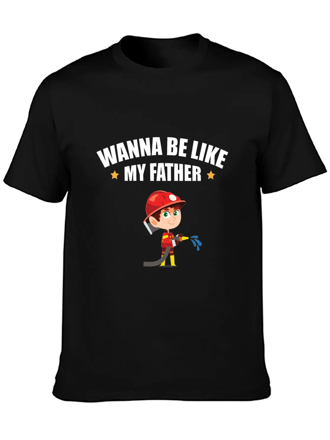 Young Firefighter - Wanna Be Like My Father Classic Cotton Tee – Unisex Comfort For Any Season