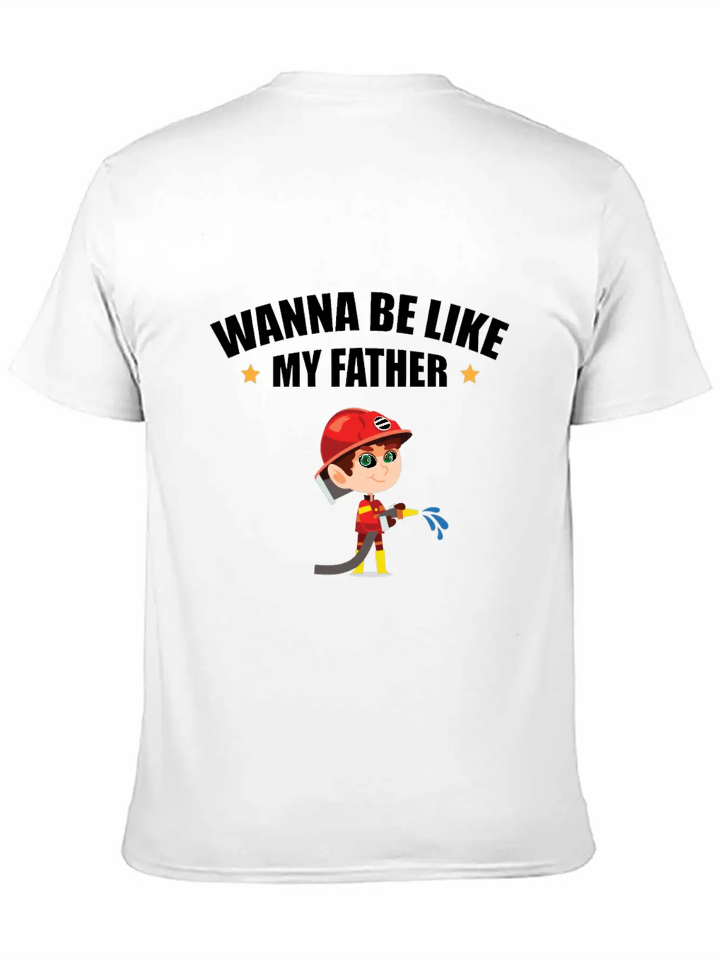 Young Firefighter - Wanna Be Like My Father Classic Cotton Tee – Unisex Comfort For Any Season