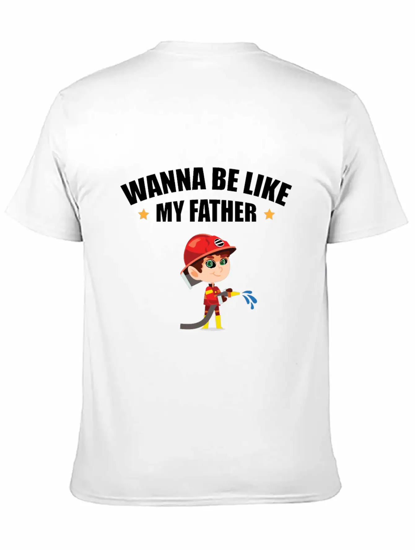 Young Firefighter - Wanna Be Like My Father Classic Cotton Tee – Unisex Comfort For Any Season