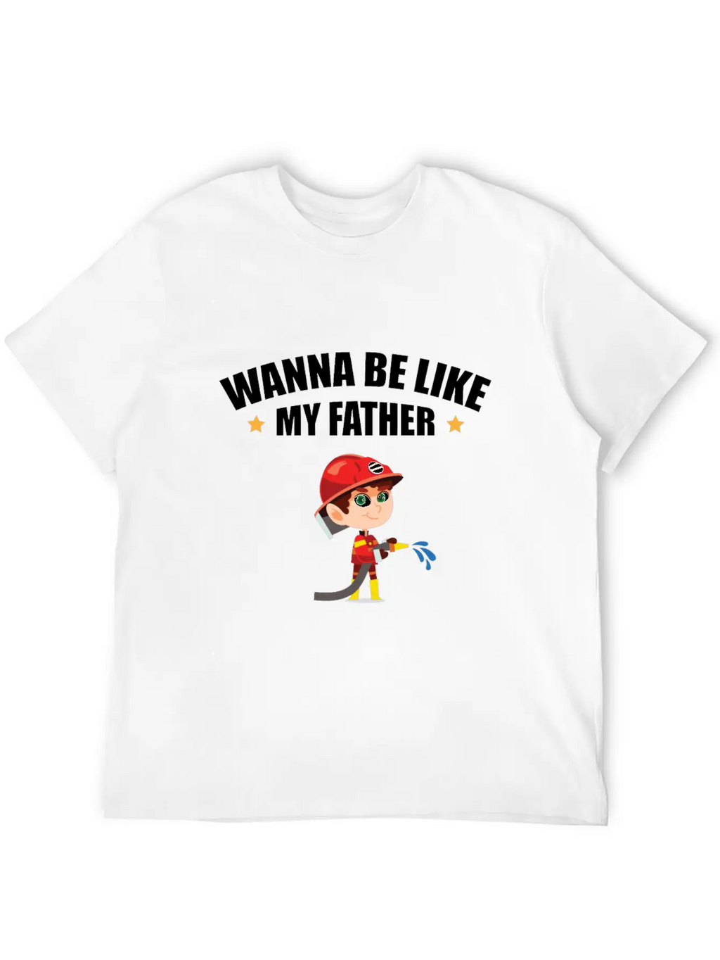 Young Firefighter - Wanna Be Like My Father Classic Cotton Tee – Unisex Comfort For Any Season