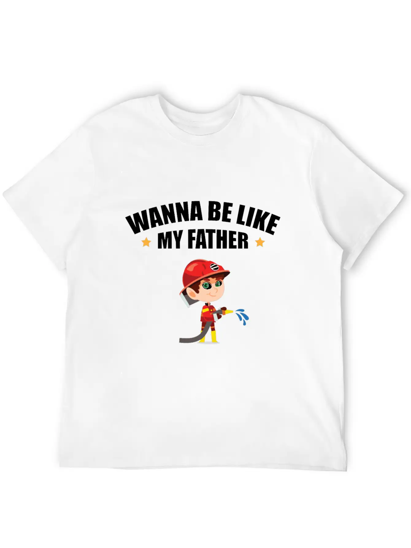 Young Firefighter - Wanna Be Like My Father Classic Cotton Tee – Unisex Comfort For Any Season