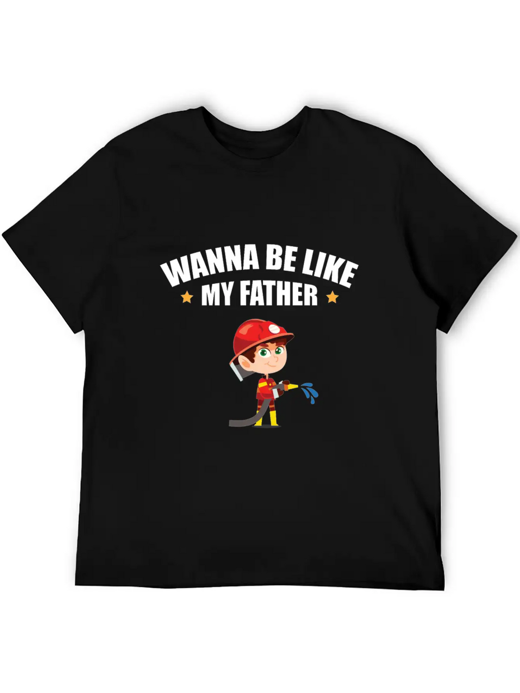 Young Firefighter - Wanna Be Like My Father Classic Cotton Tee – Unisex Comfort For Any Season