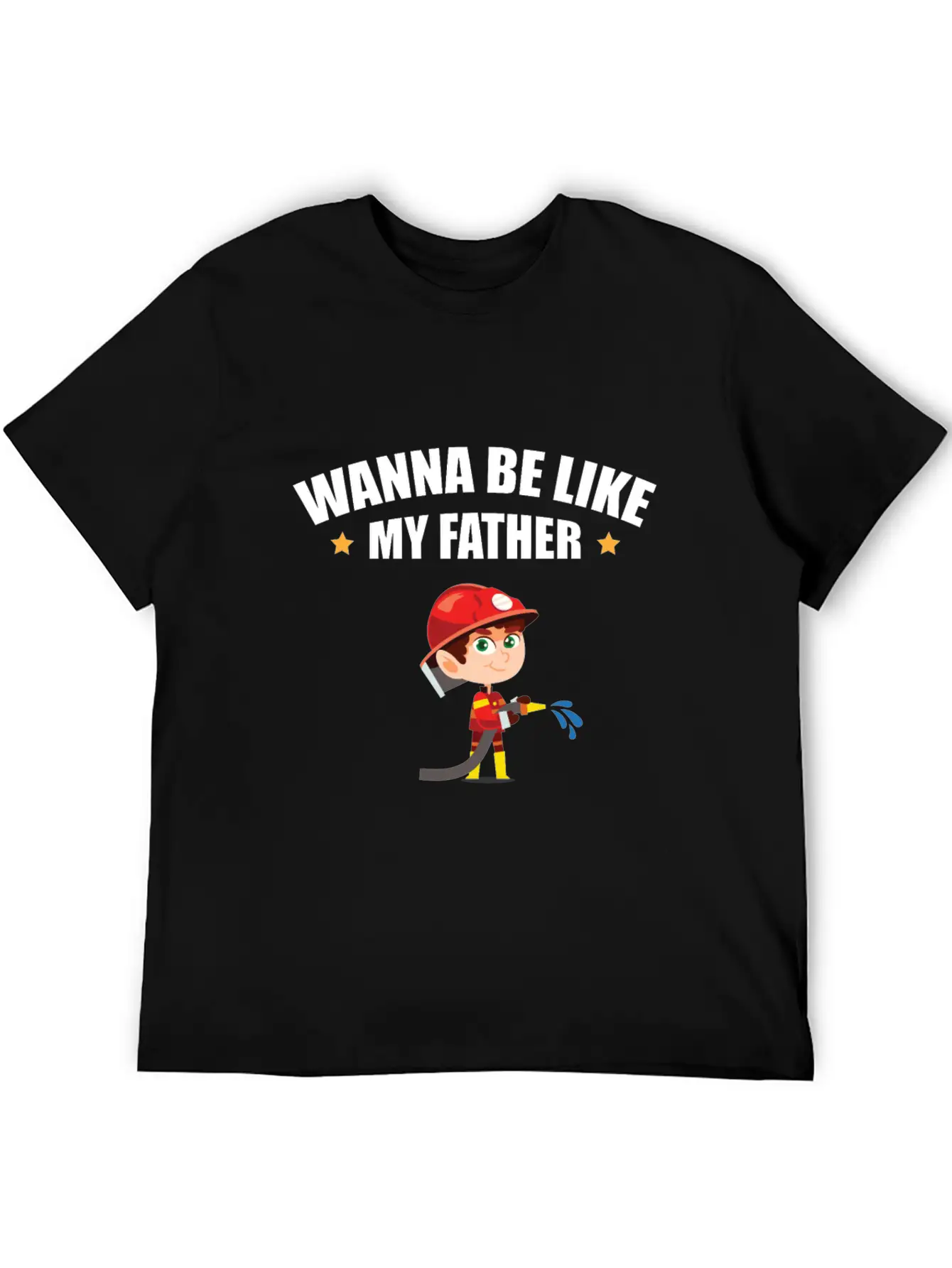 Young Firefighter - Wanna Be Like My Father Classic Cotton Tee – Unisex Comfort For Any Season