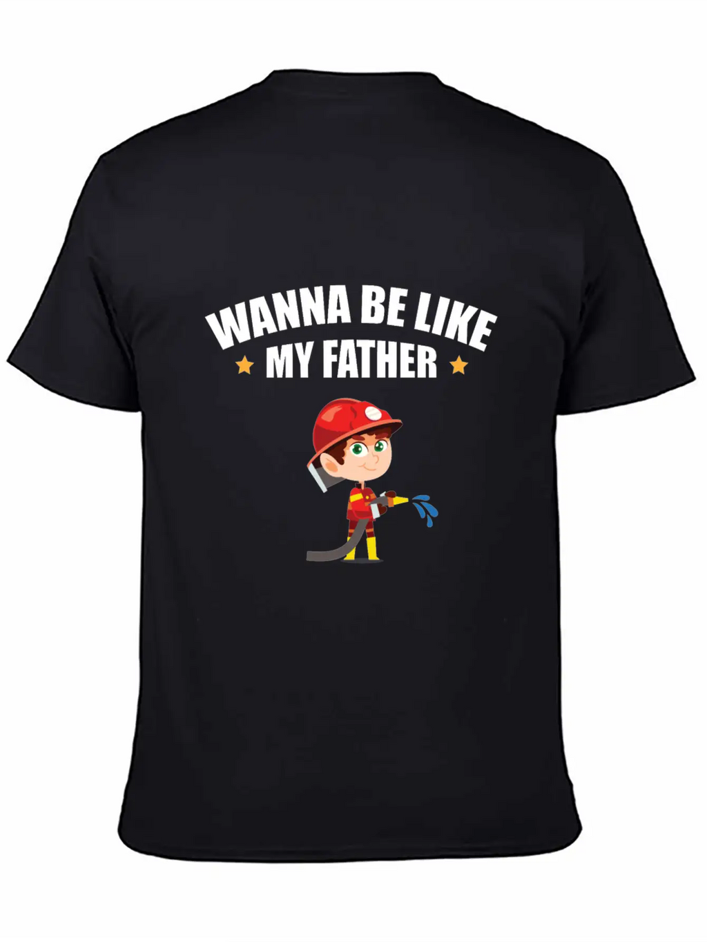 Young Firefighter - Wanna Be Like My Father Classic Cotton Tee – Unisex Comfort For Any Season