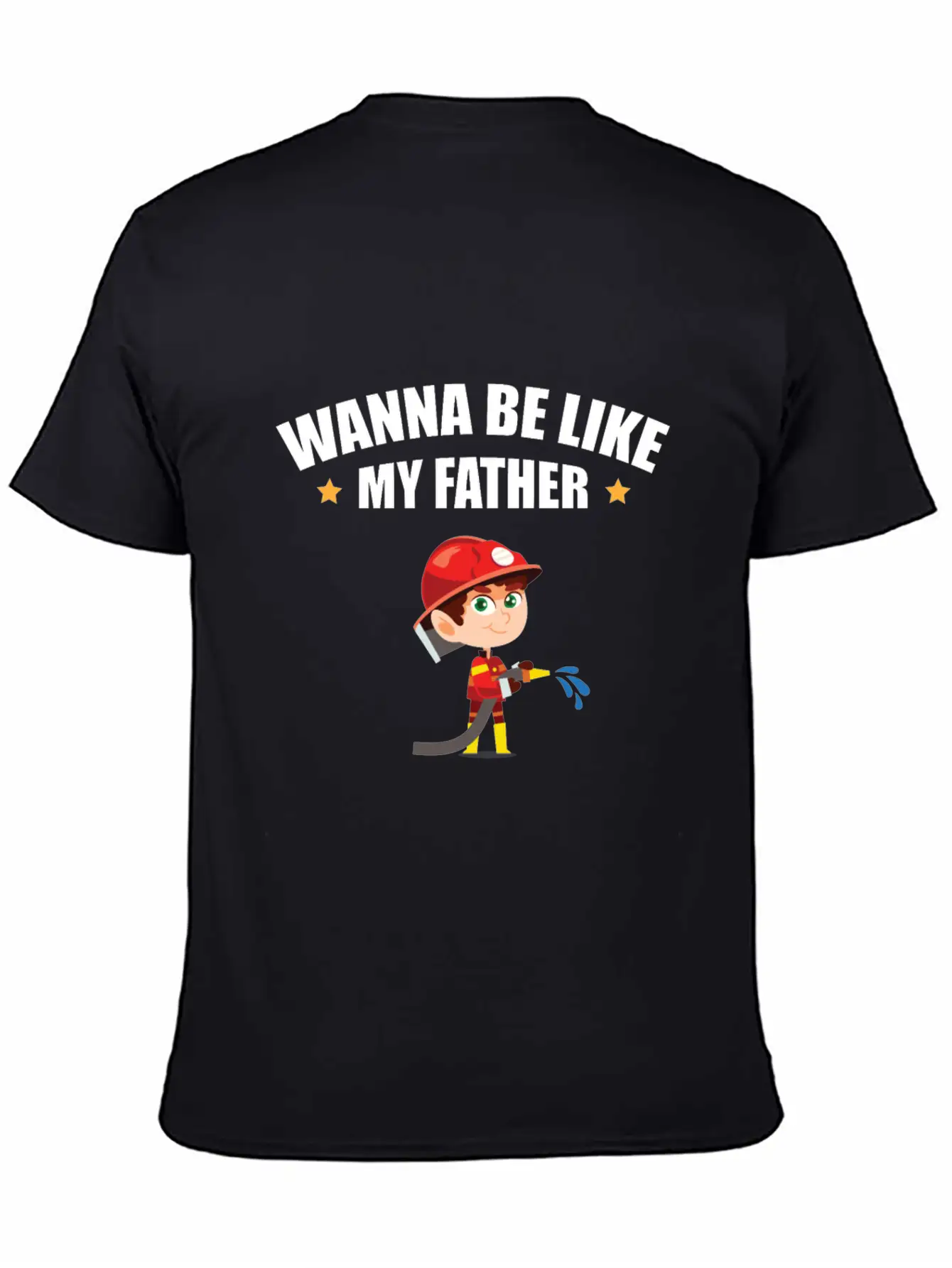 Young Firefighter - Wanna Be Like My Father Classic Cotton Tee – Unisex Comfort For Any Season