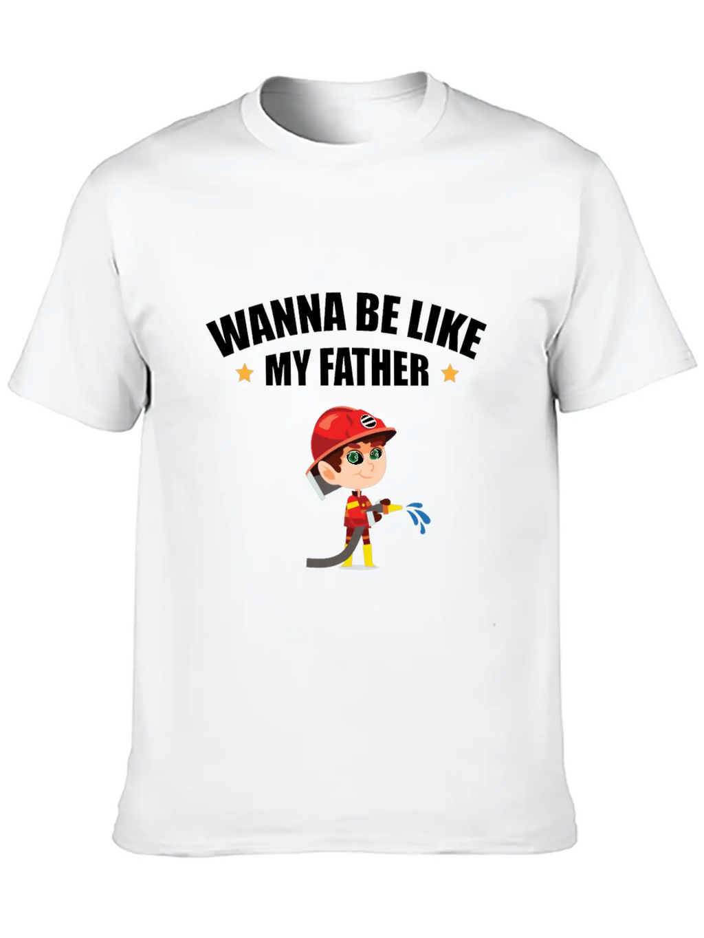 Young Firefighter - Wanna Be Like My Father Classic Cotton Tee – Unisex Comfort For Any Season