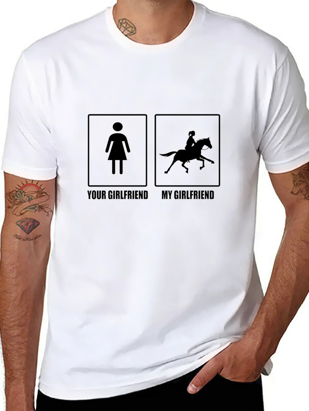 Your And My Girlfriend Horse - Premium Design Relaxed Everyday Tee – Lightweight And Durable Cotton