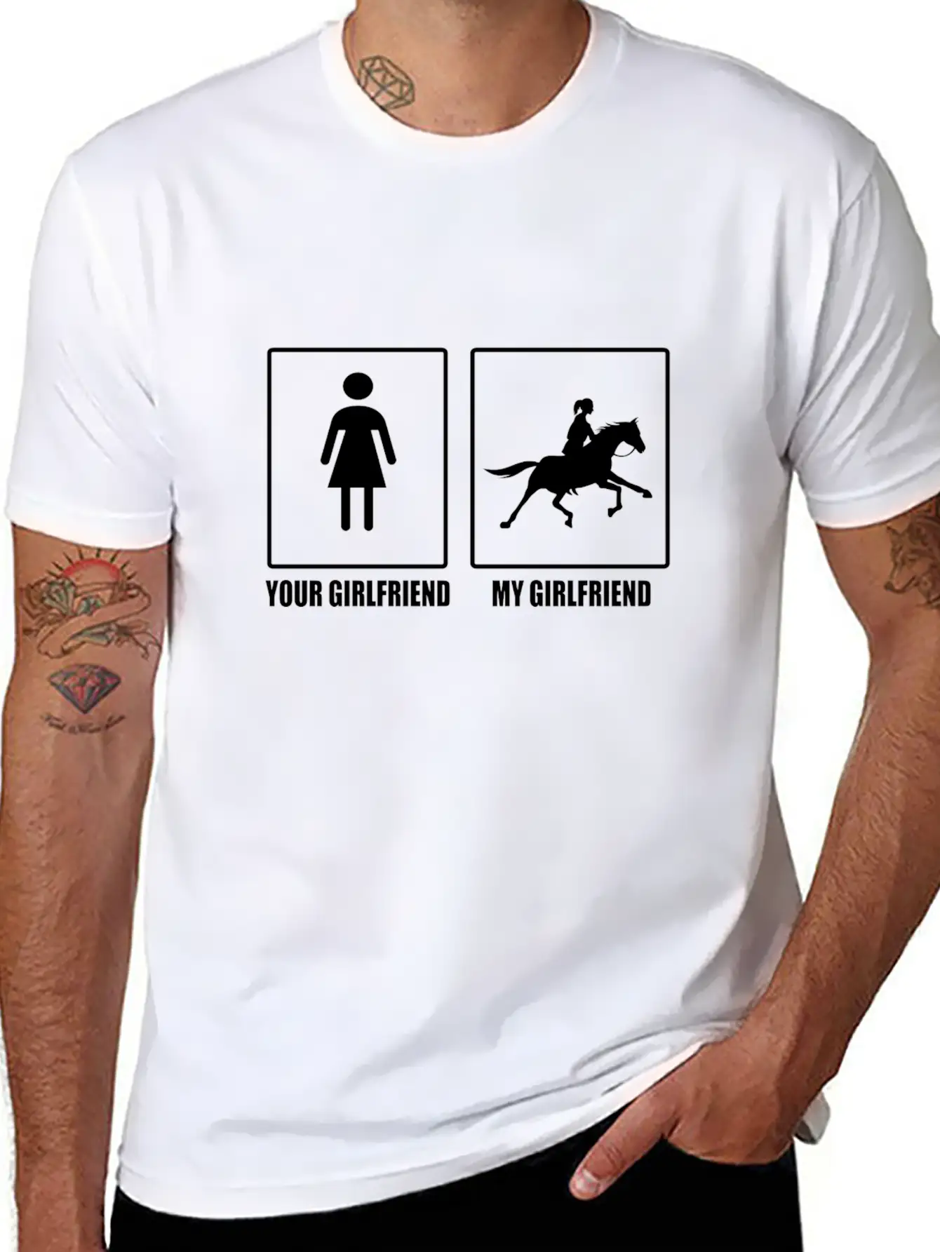 Your And My Girlfriend Horse - Premium Design Relaxed Everyday Tee – Lightweight And Durable Cotton