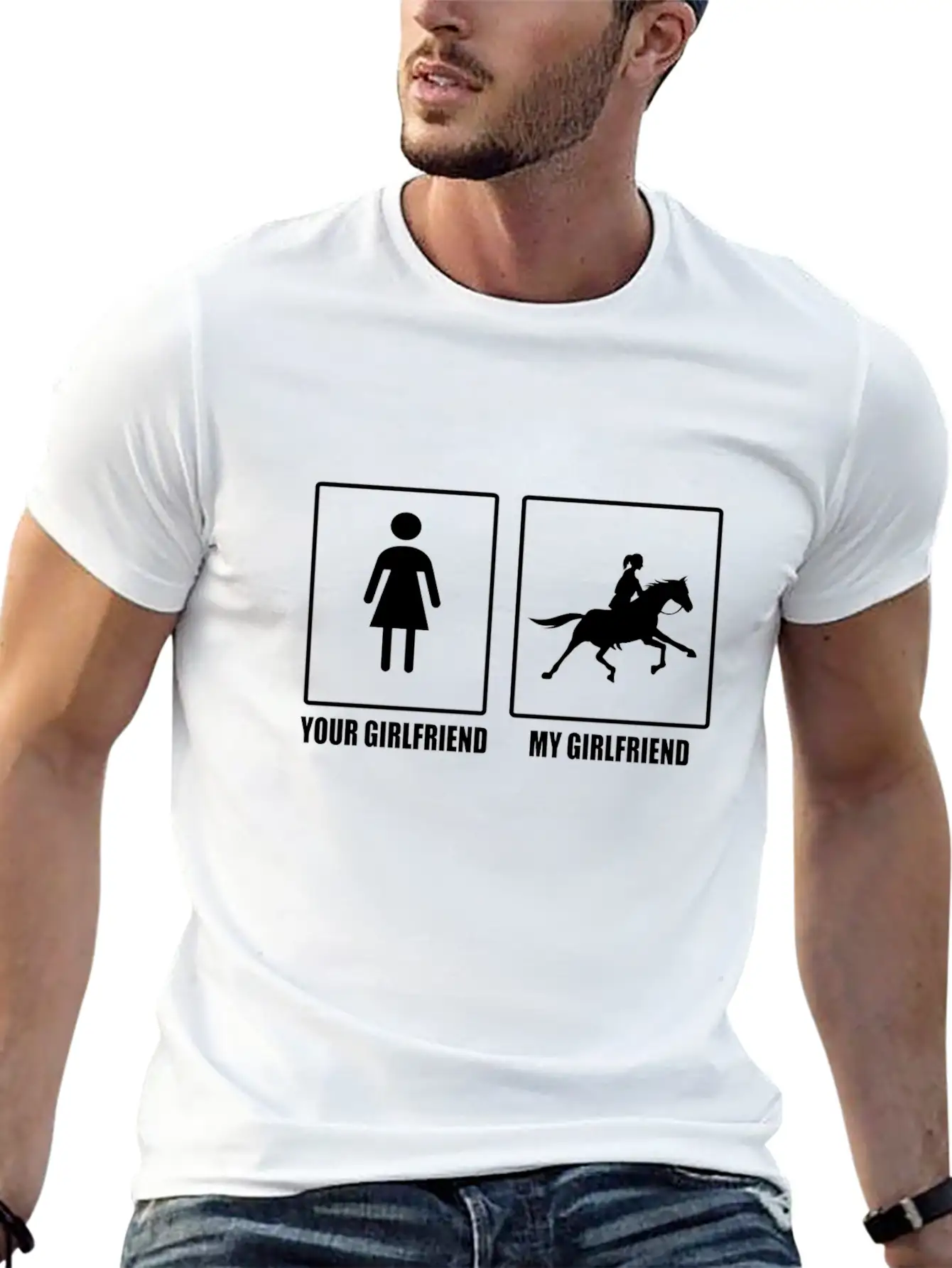 Your And My Girlfriend Horse - Premium Design Relaxed Everyday Tee – Lightweight And Durable Cotton