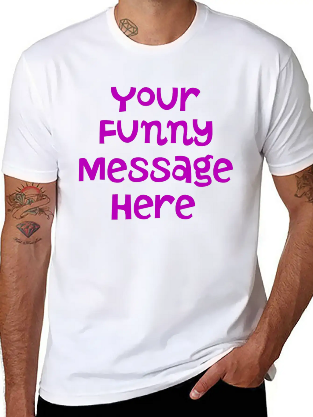 Your Funny Message Here Breathable Graphic T-Shirt – Perfect For Casual Days