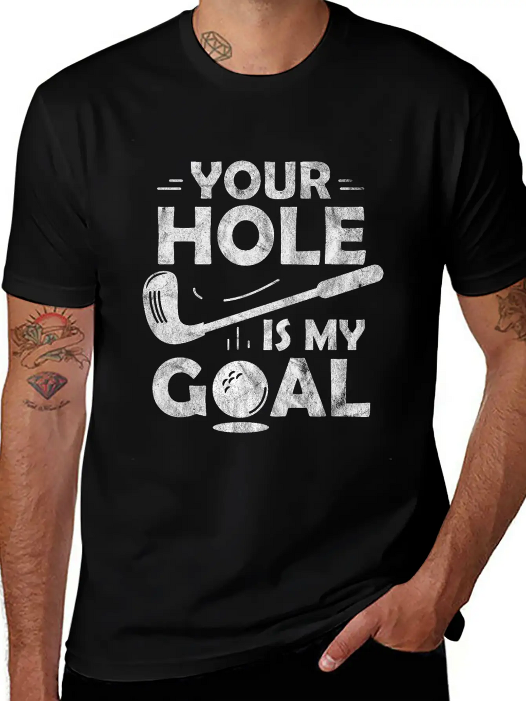 Your Hole Is My Goal Golf Club Golfing Course Gift Unisex Casual T-Shirt – Clean Design For Daily Comfort