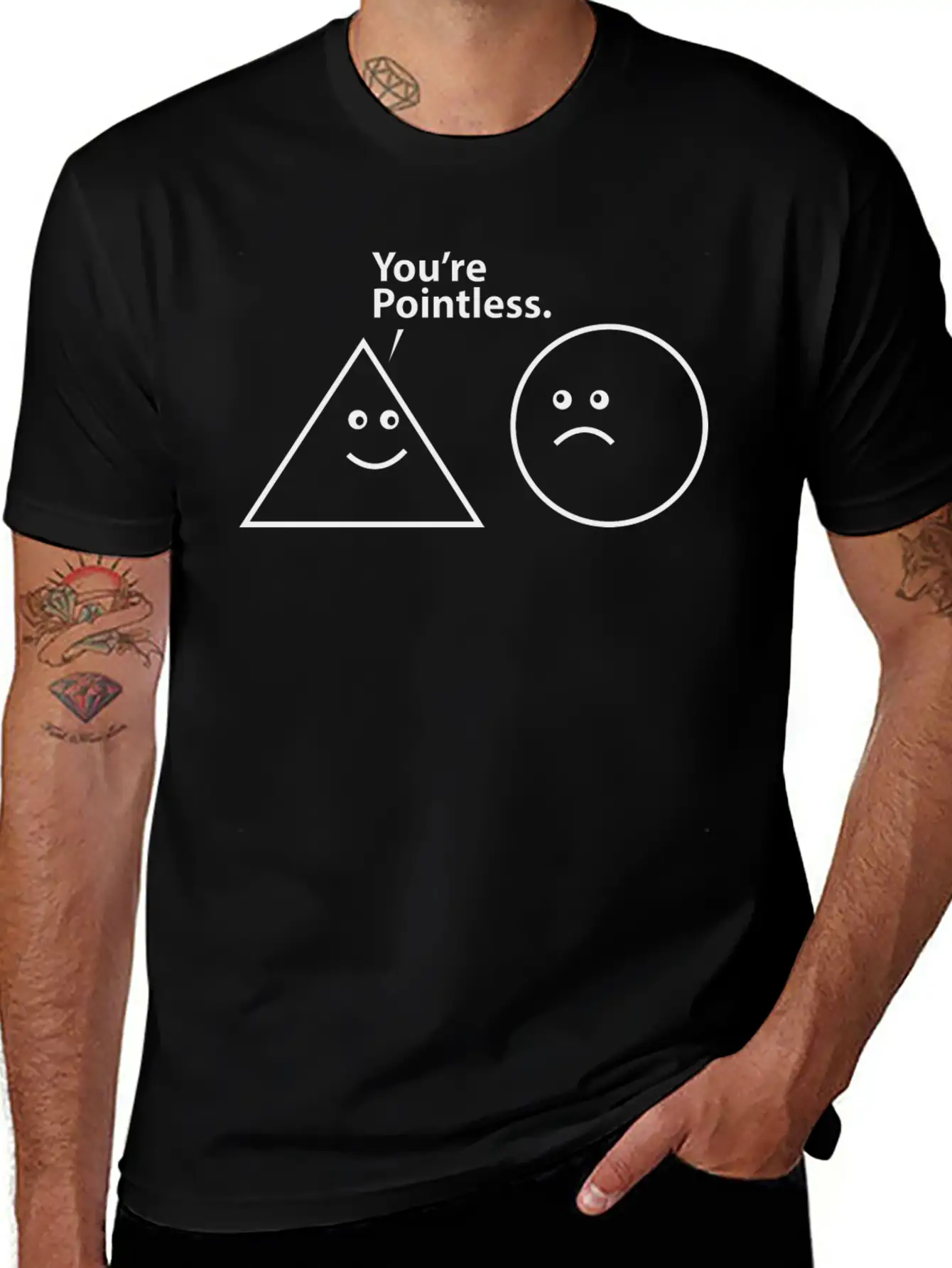 You're Pointless Basic Graphic T-Shirt – Daily Comfort In Soft Cotton
