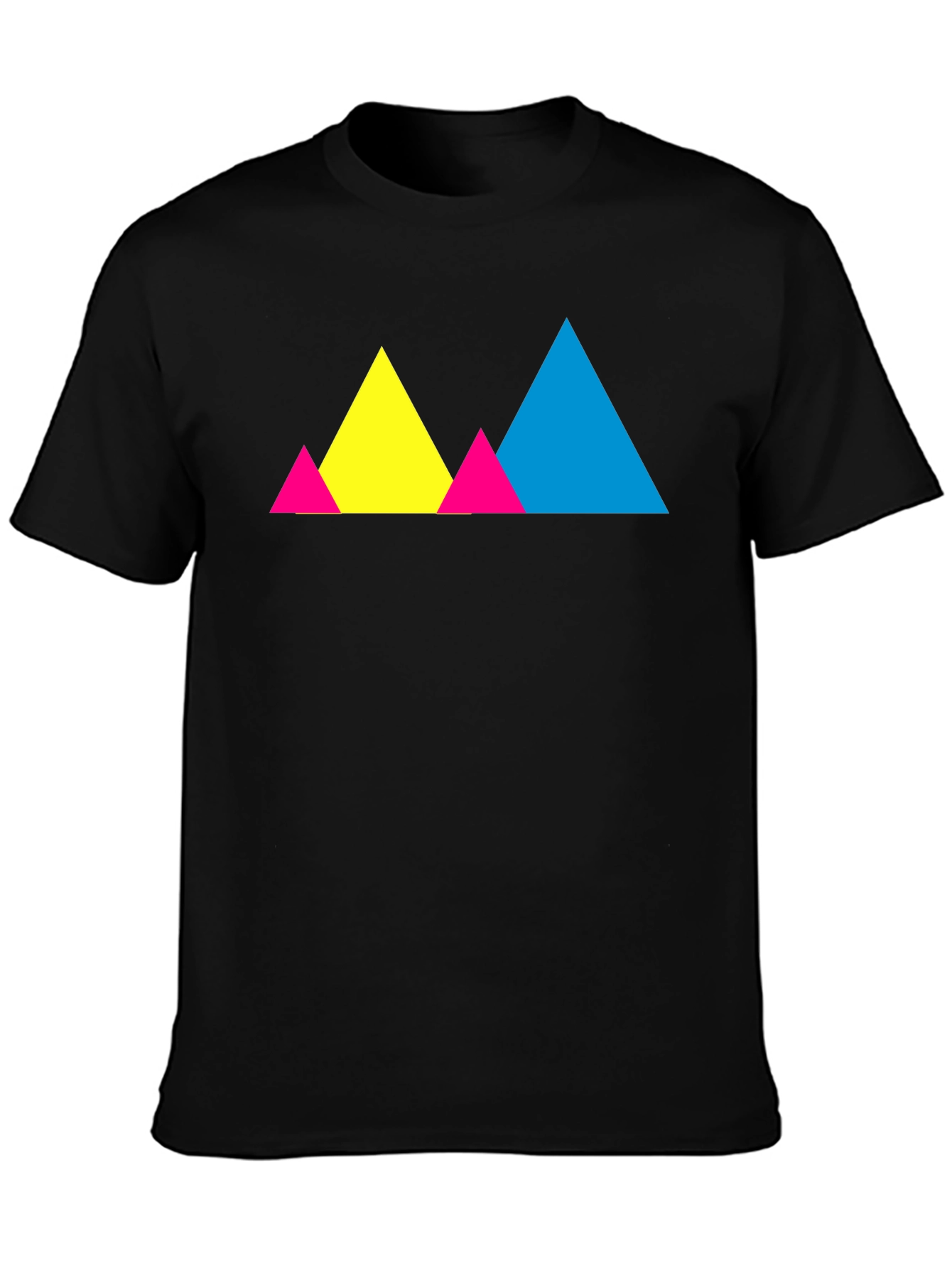 Colorful Geometric Triangle Graphic Tee
