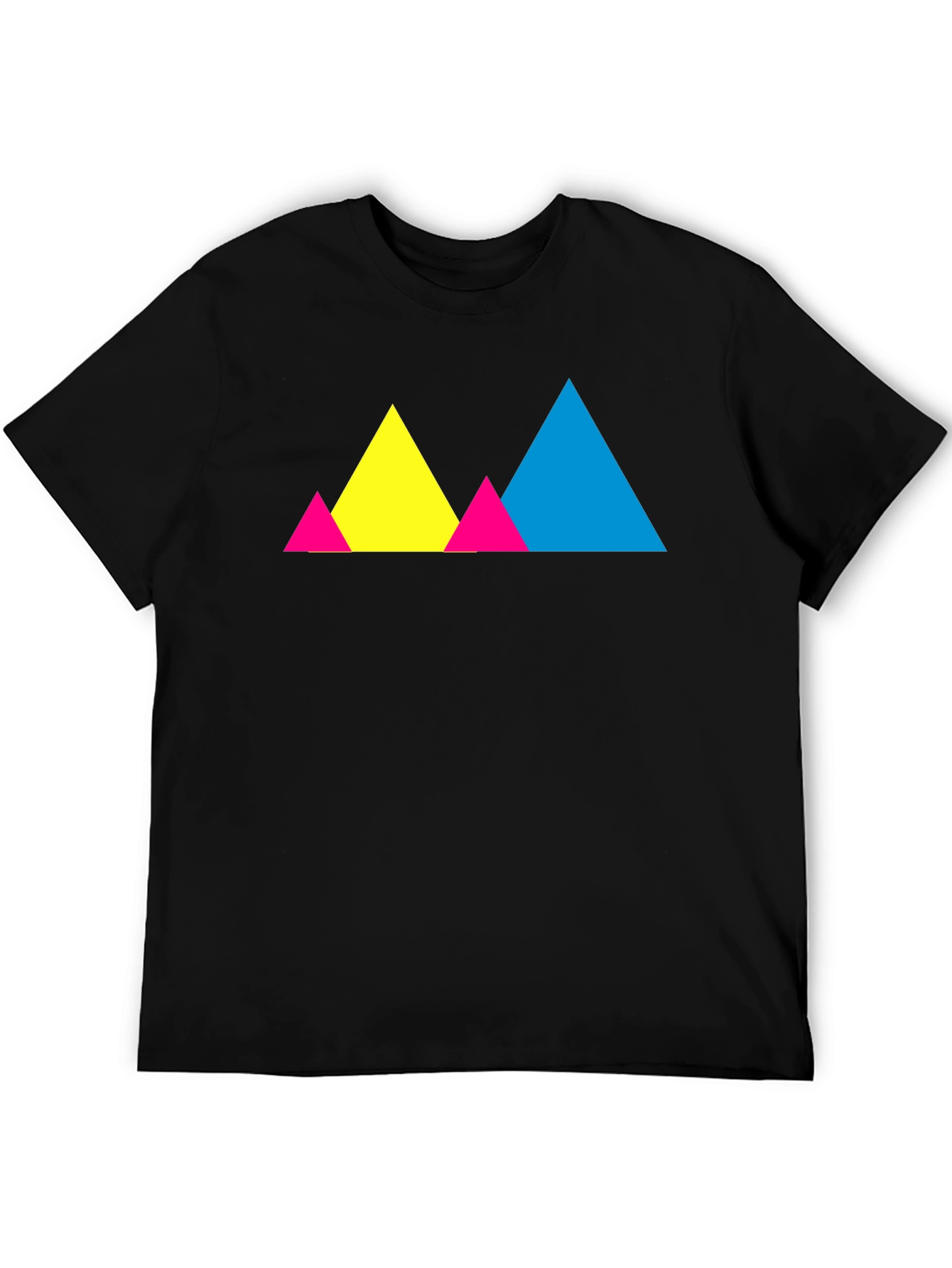 Colorful Geometric Triangle Graphic Tee