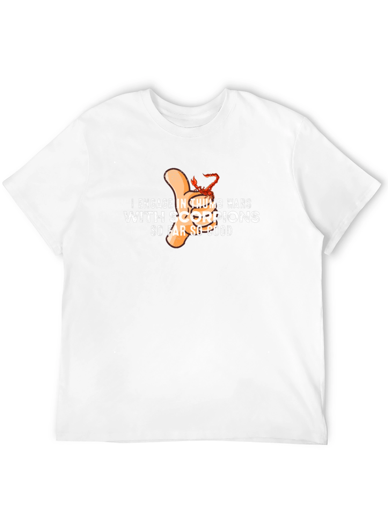 Funny Thumb War Scorpion T-Shirt - Black