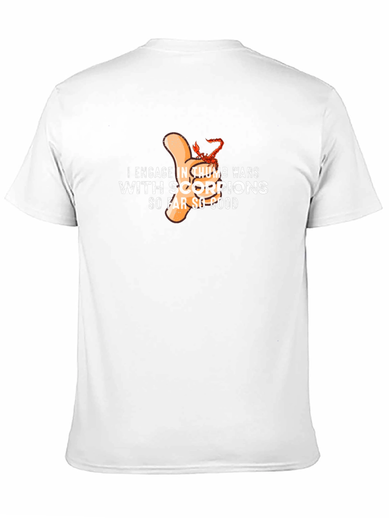 Funny Thumb War Scorpion T-Shirt - Black