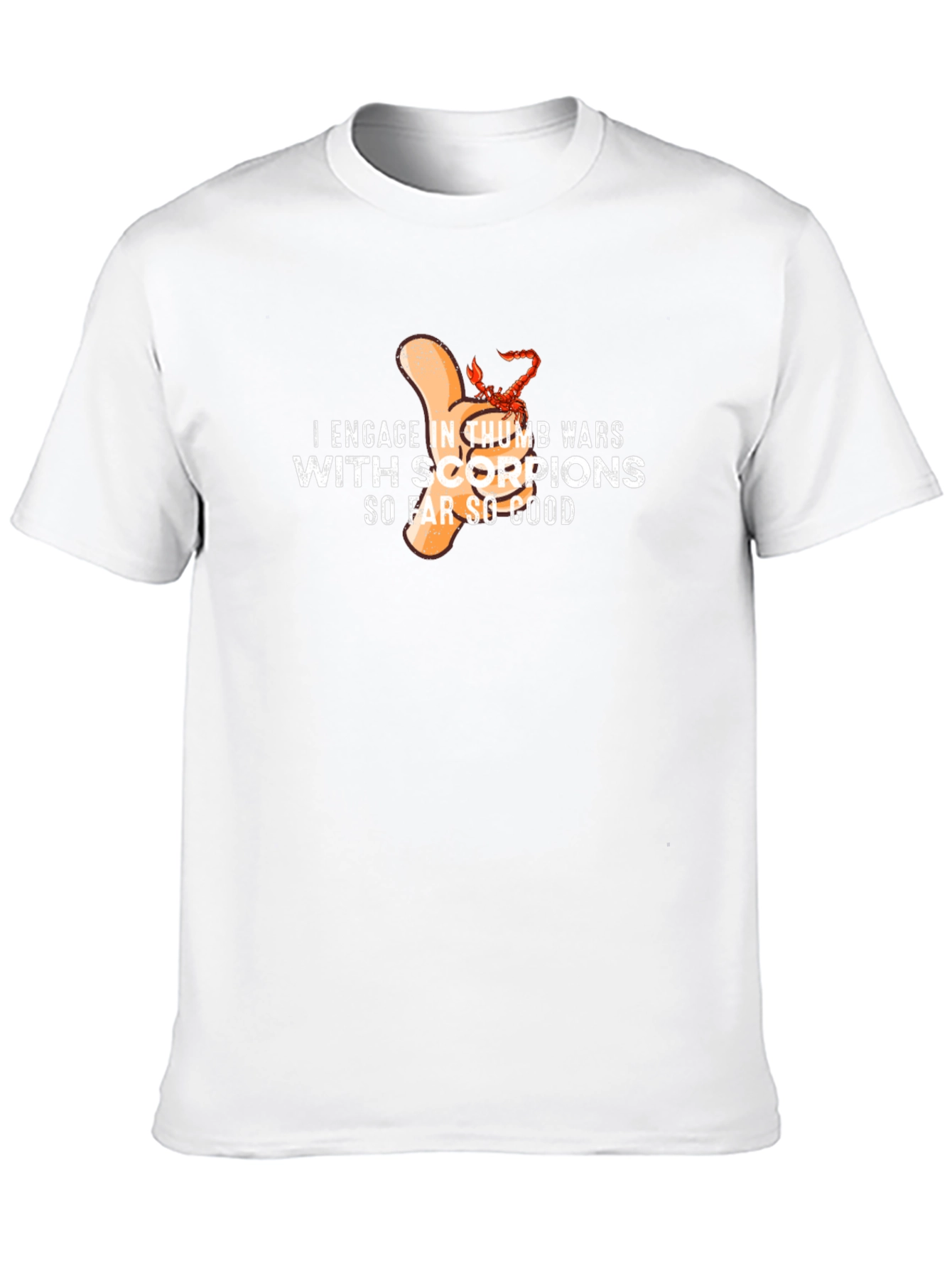 Funny Thumb War Scorpion T-Shirt - Black