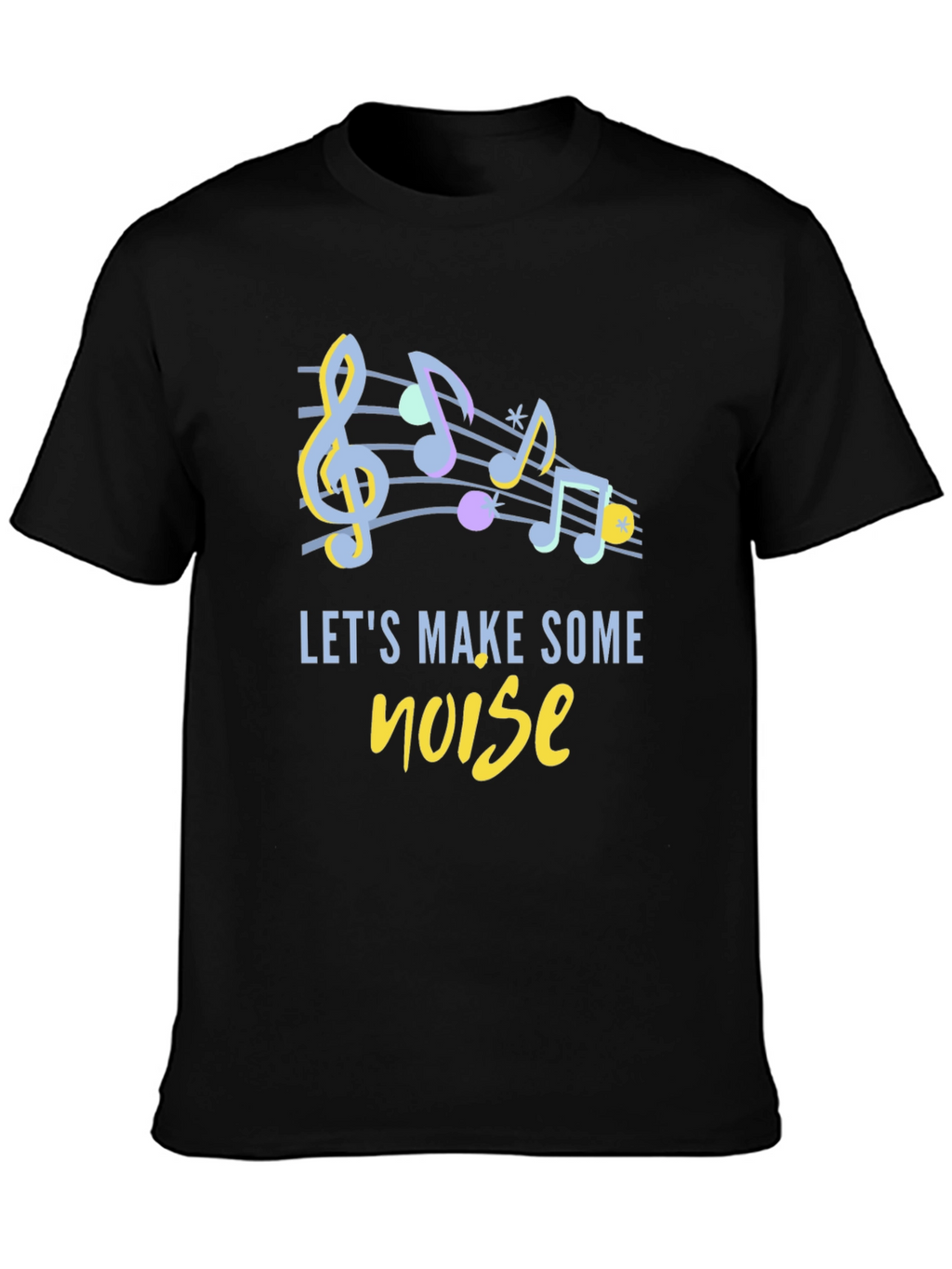 Musical Noise Graphic Tee - Black Cotton Comfort