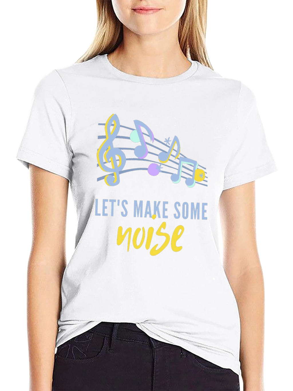 Musical Noise Graphic Tee - Black Cotton Comfort