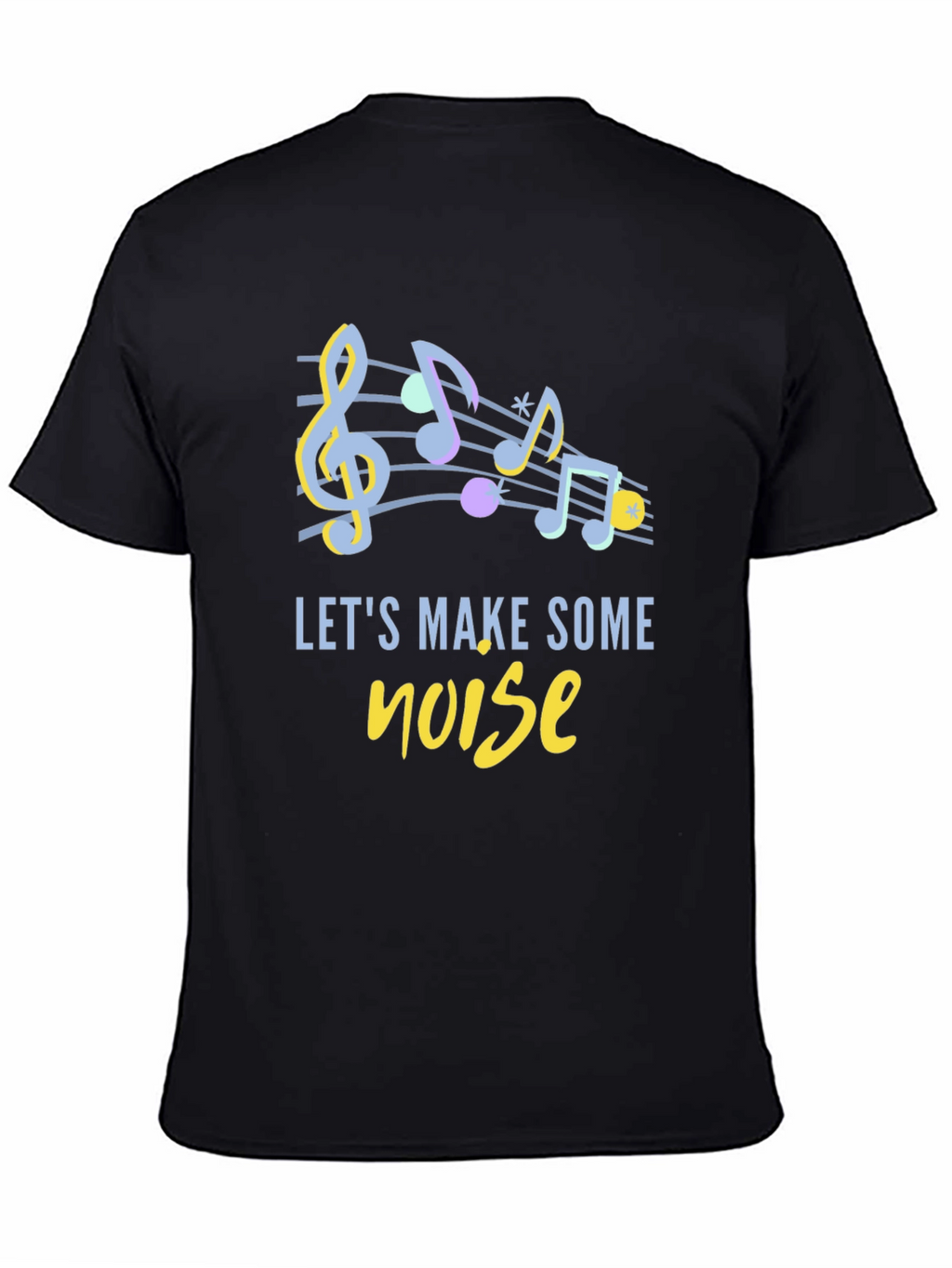 Musical Noise Graphic Tee - Black Cotton Comfort