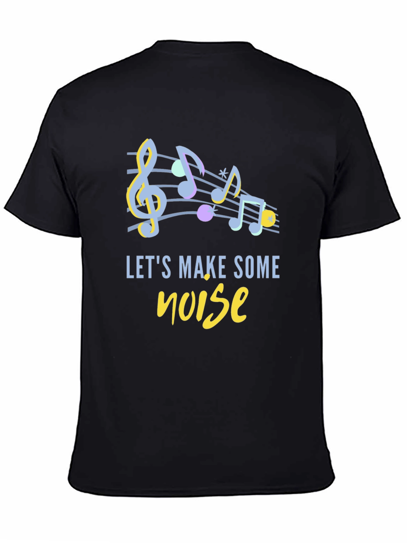 Musical Noise Graphic Tee - Black Cotton Comfort