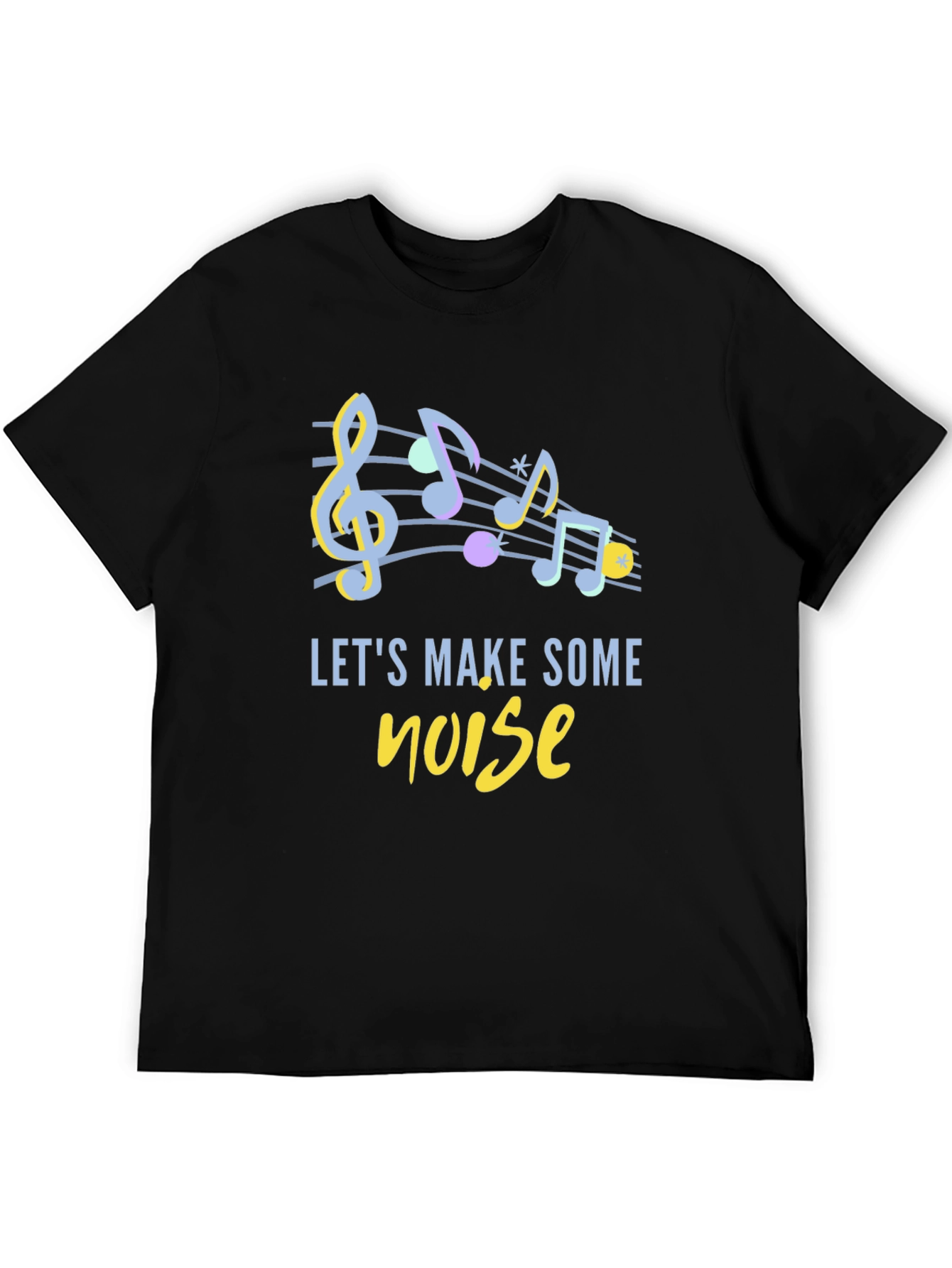 Musical Noise Graphic Tee - Black Cotton Comfort