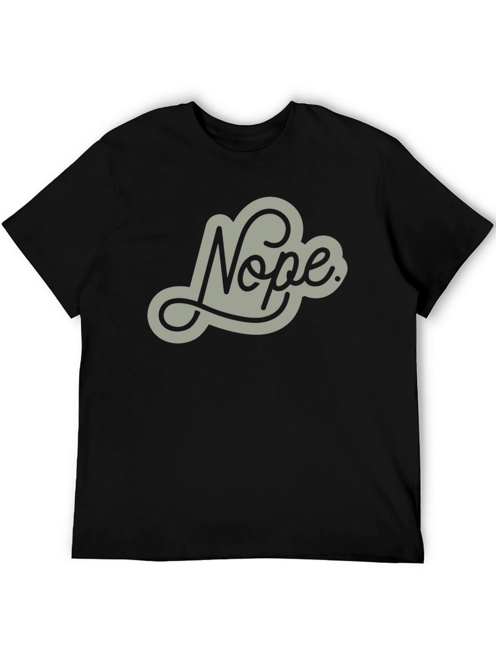 Nope Graphic Tee - Mens Casual Crew Neck T-Shirt