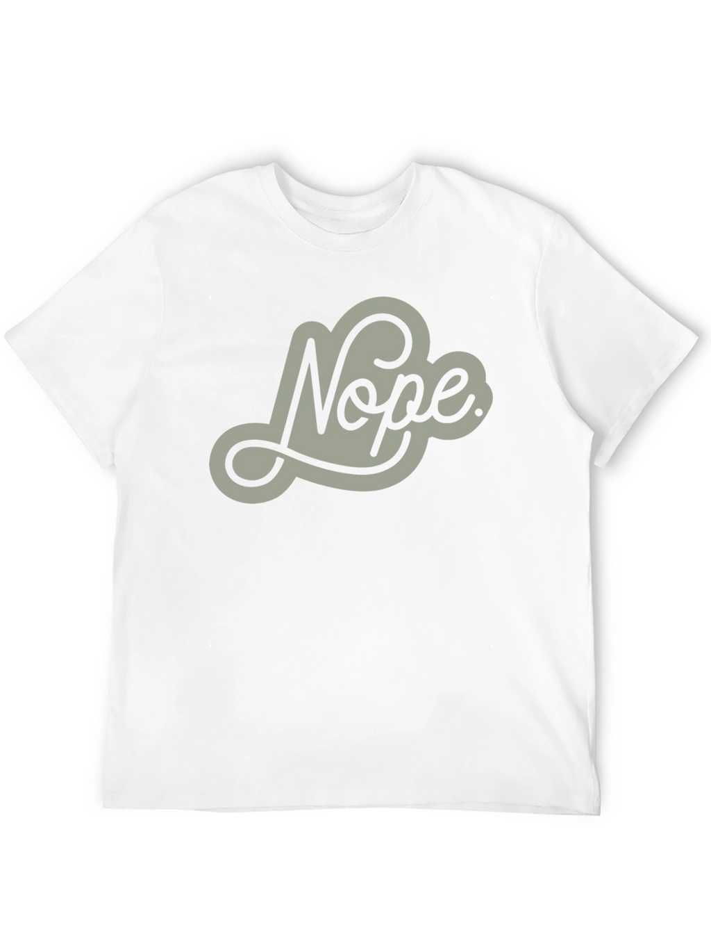 Nope Graphic Tee - Mens Casual Crew Neck T-Shirt