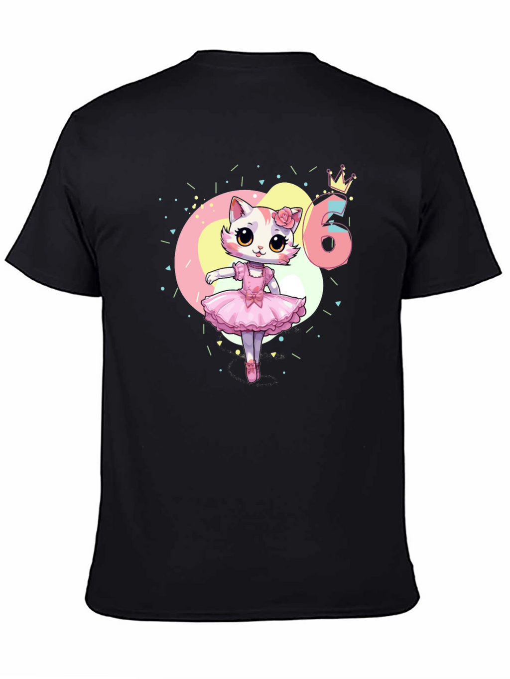 Cute Kitty Ballerina 6th Birthday T-Shirt