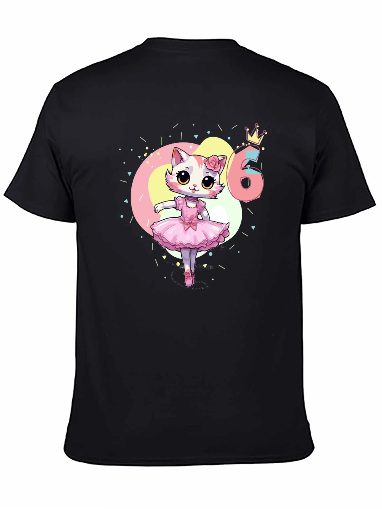 Cute Kitty Ballerina 6th Birthday T-Shirt