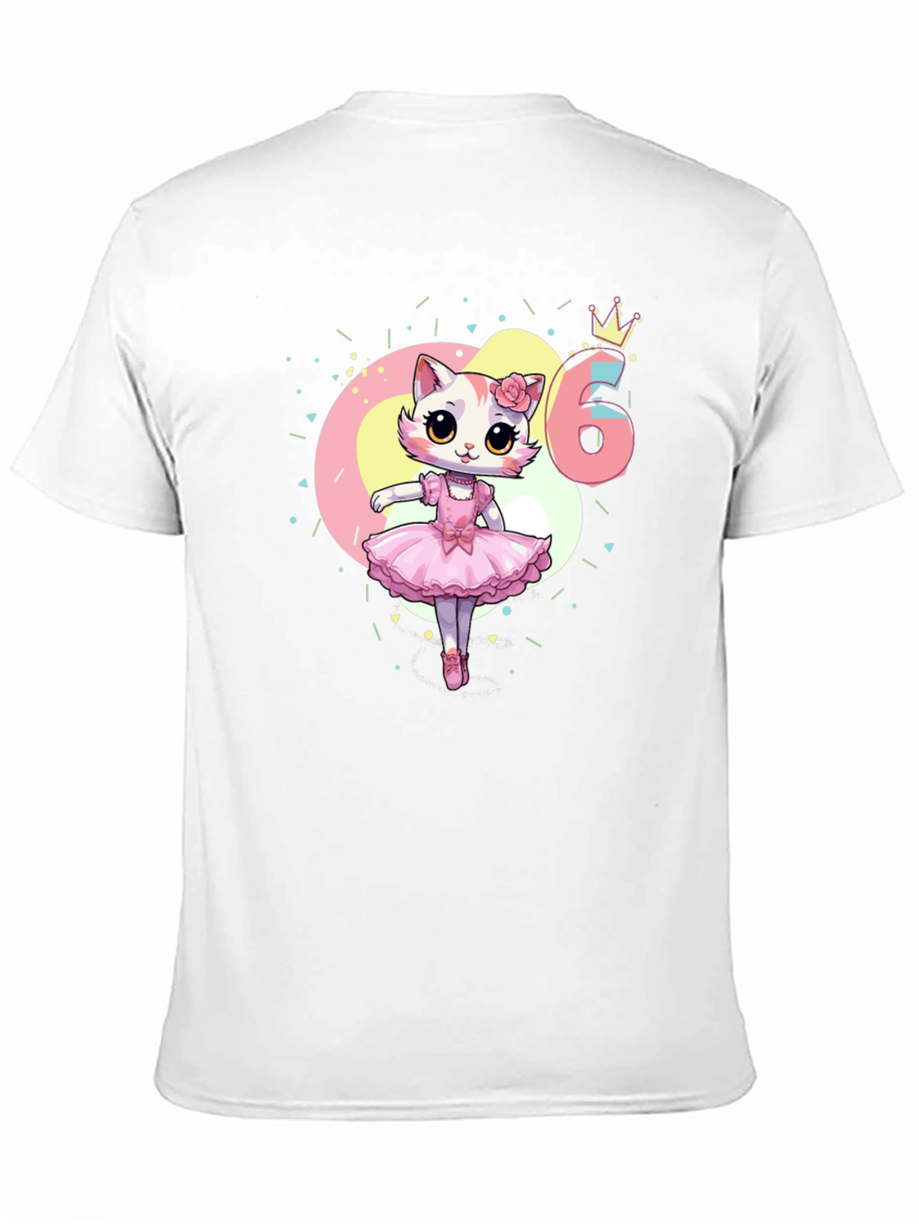 Cute Kitty Ballerina 6th Birthday T-Shirt