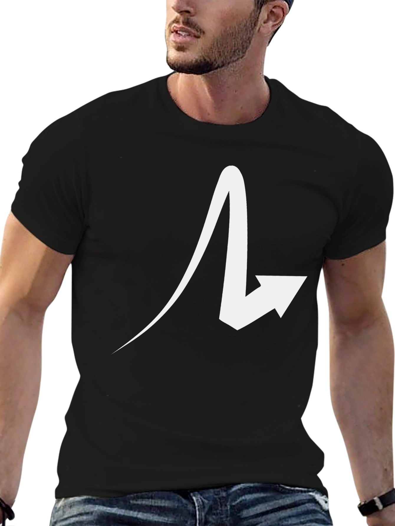 Abstract Arrow Black T-Shirt