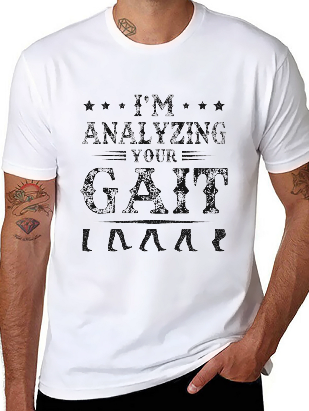 Mens Black Graphic T-Shirt - Casual Style