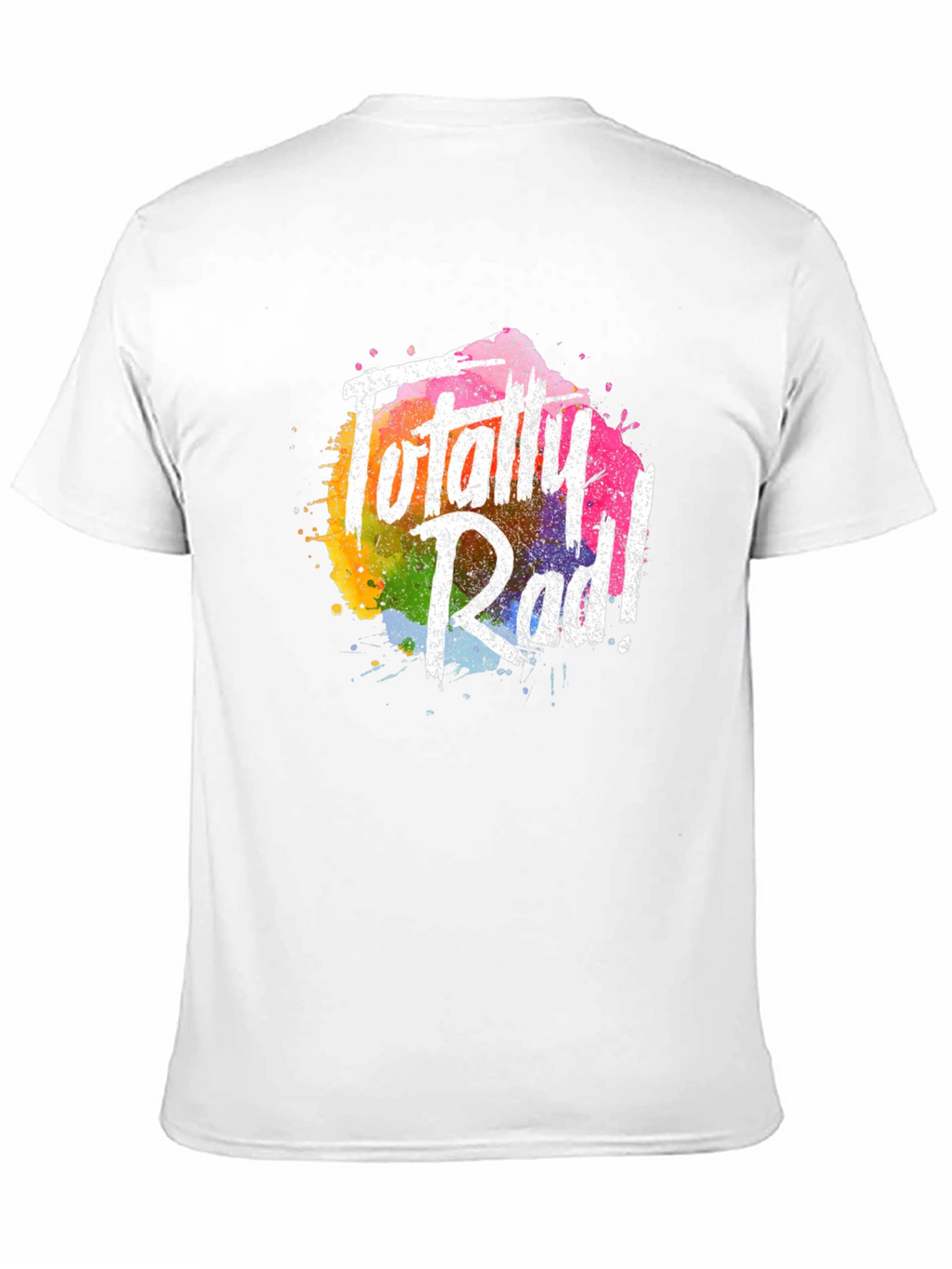 Totally Rad Graphic Tee - Vibrant Rainbow Splash Design
