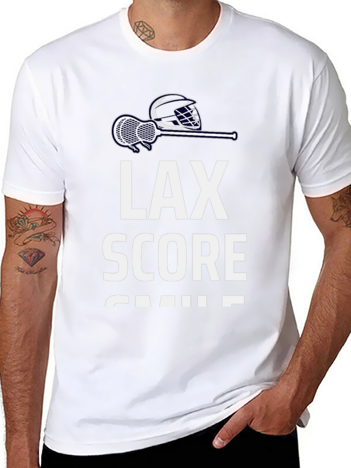 LAX Score Smile T-Shirt - Lacrosse Tee