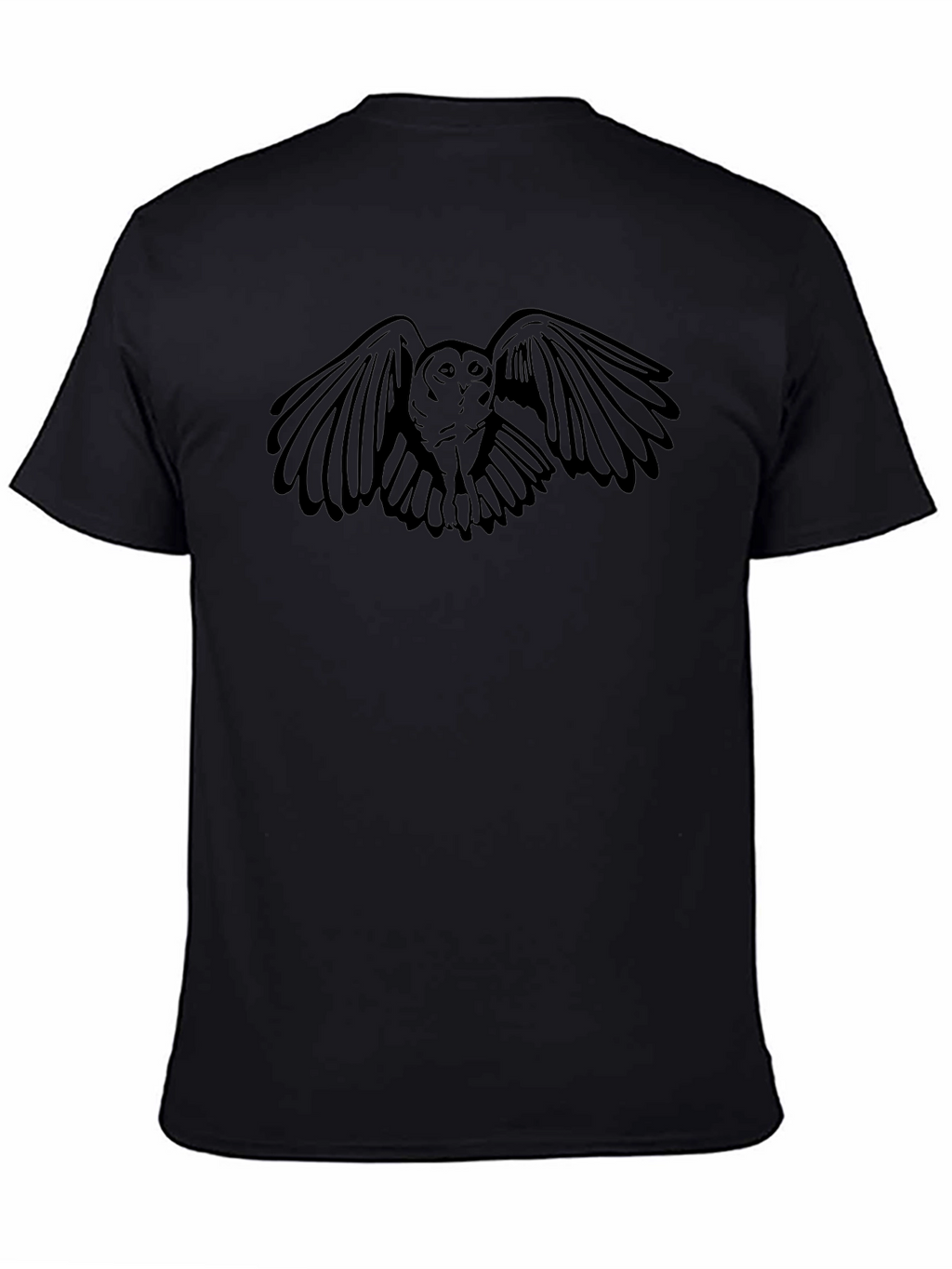 Mens Black Owl Graphic T-Shirt