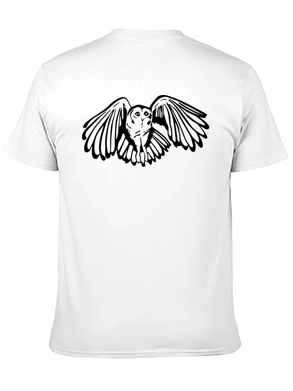Mens Black Owl Graphic T-Shirt
