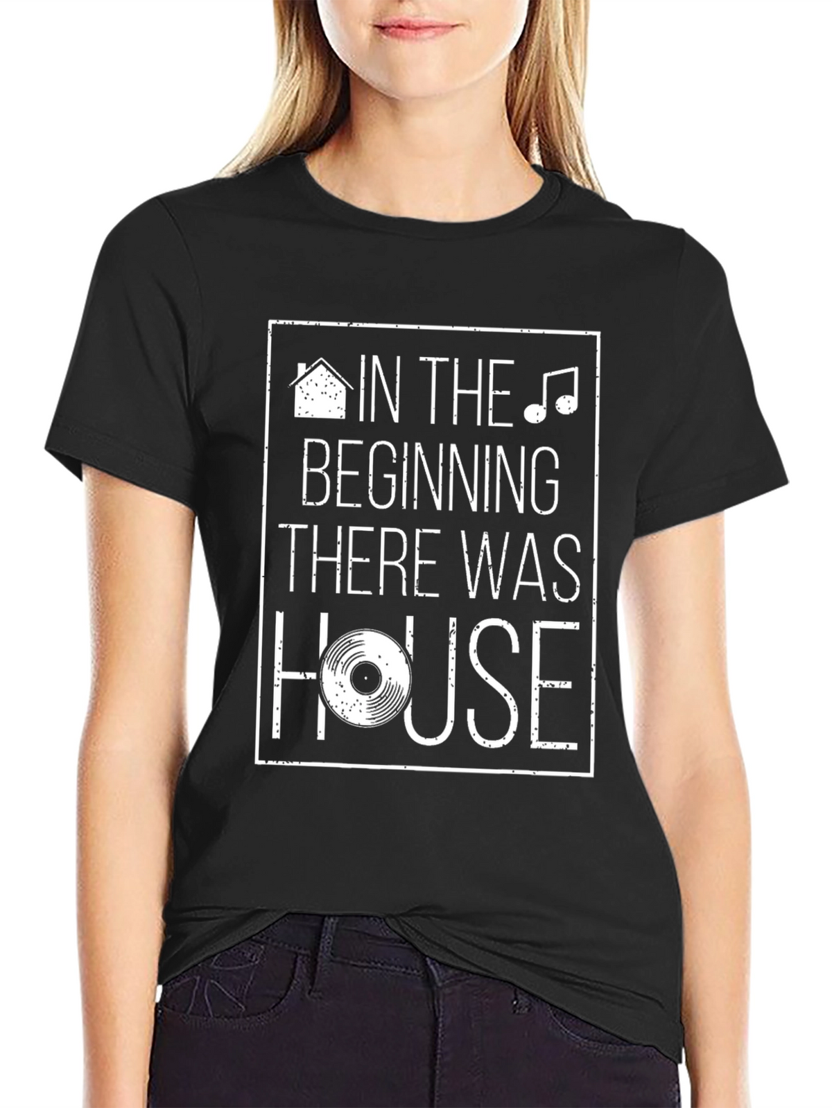 In The Beginning There Was House T-Shirt - Music Lover Tee