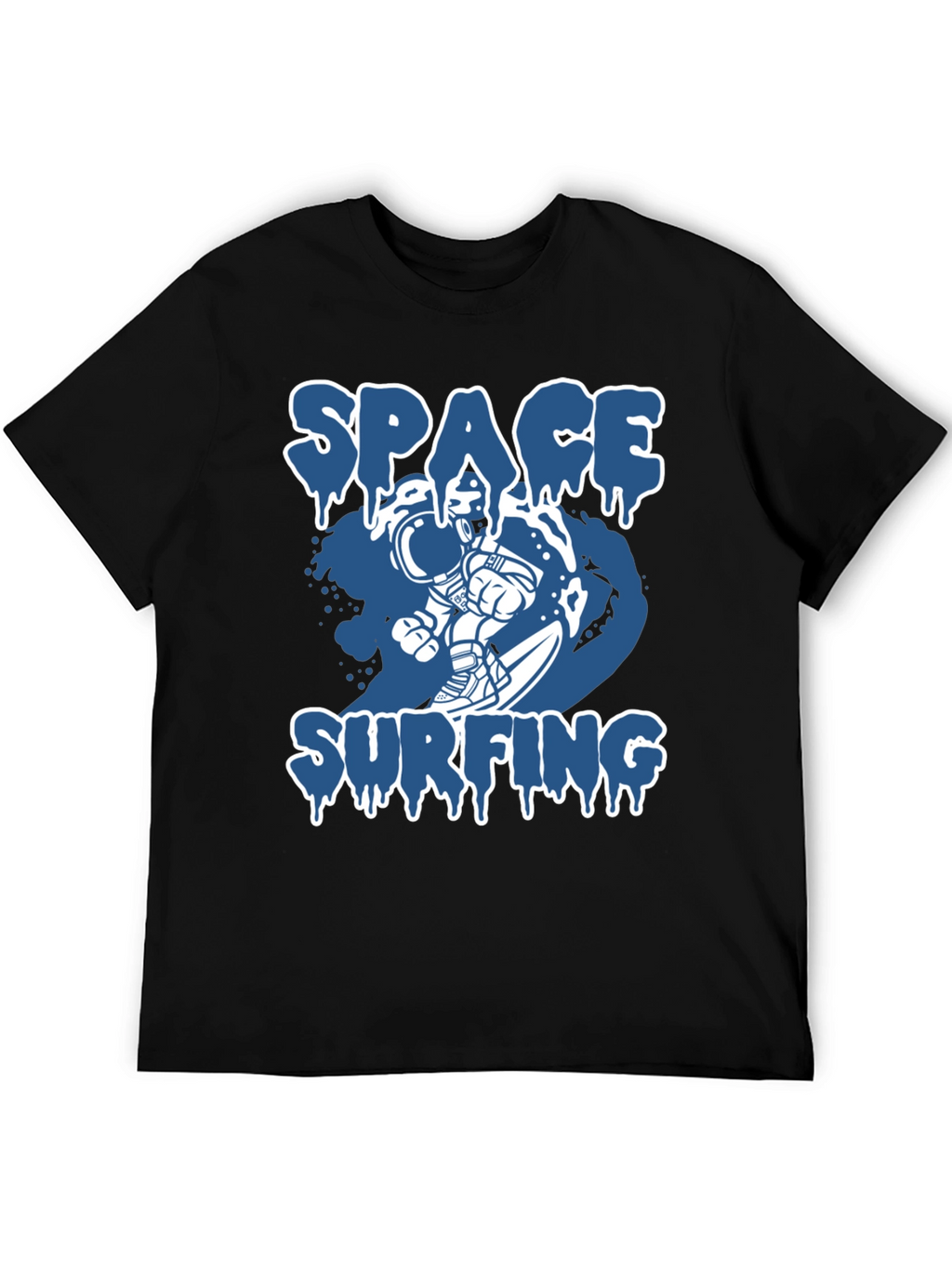 Space Surfing Graphic Tee - Astronaut T-Shirt