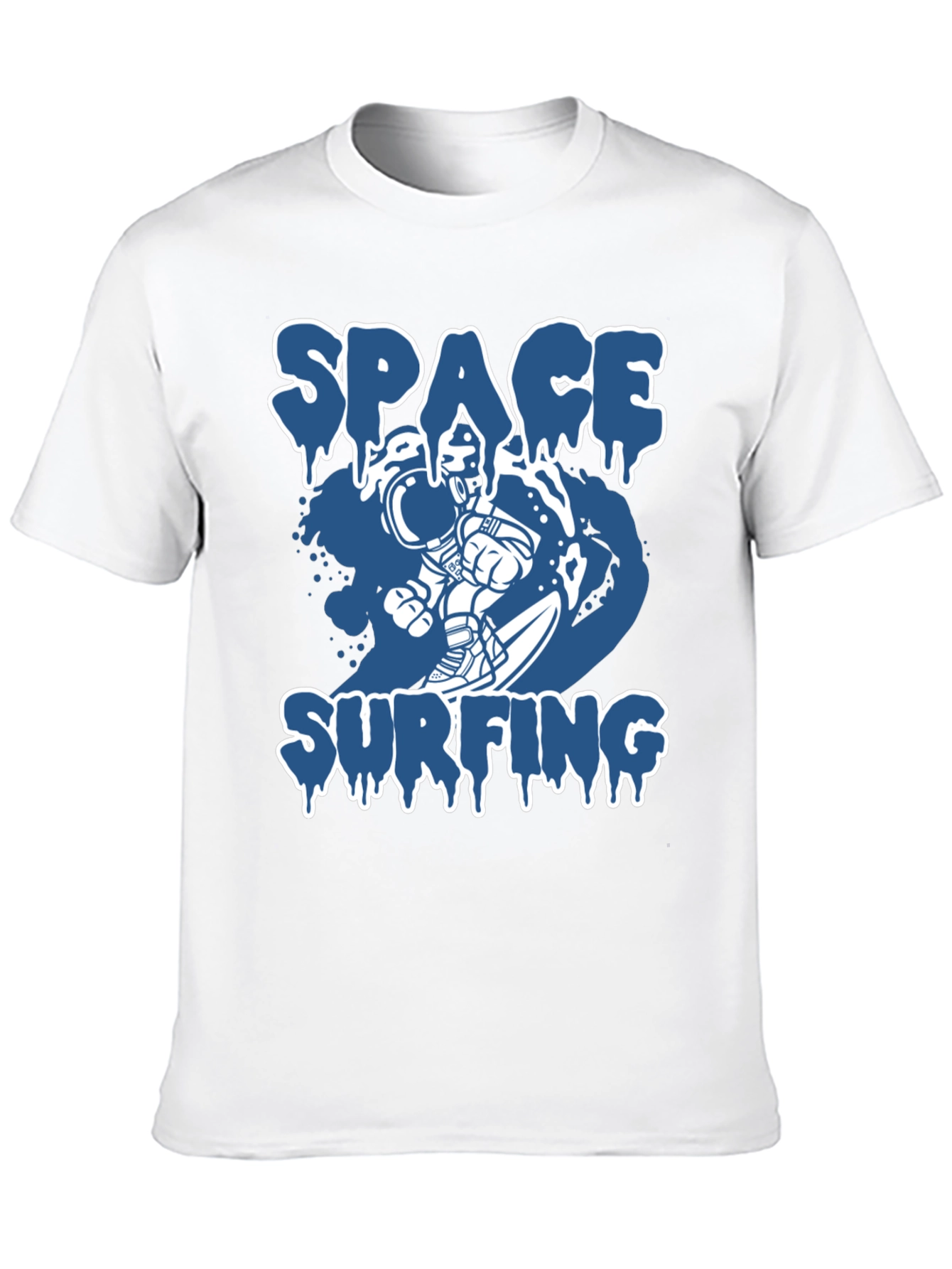 Space Surfing Graphic Tee - Astronaut T-Shirt