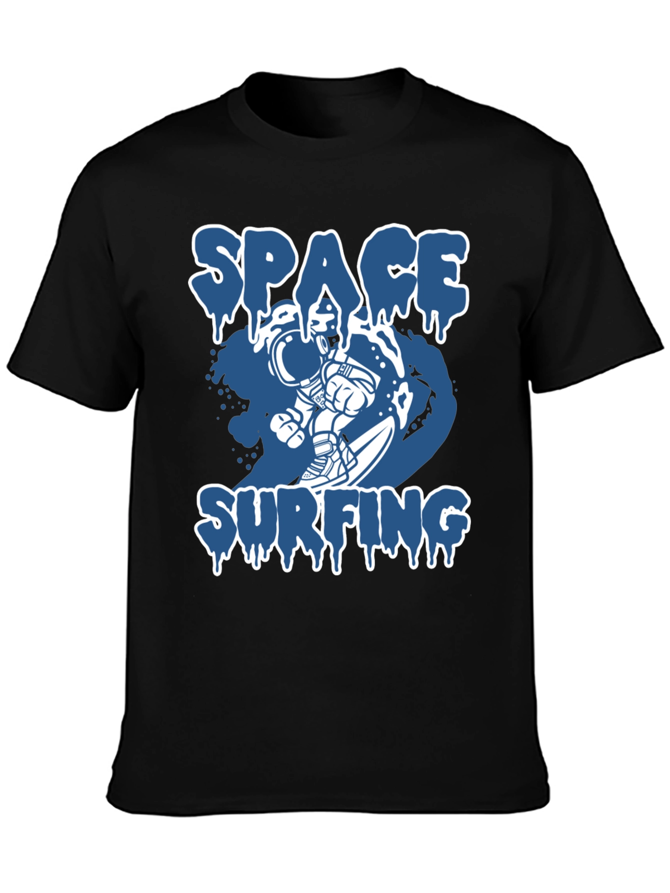 Space Surfing Graphic Tee - Astronaut T-Shirt