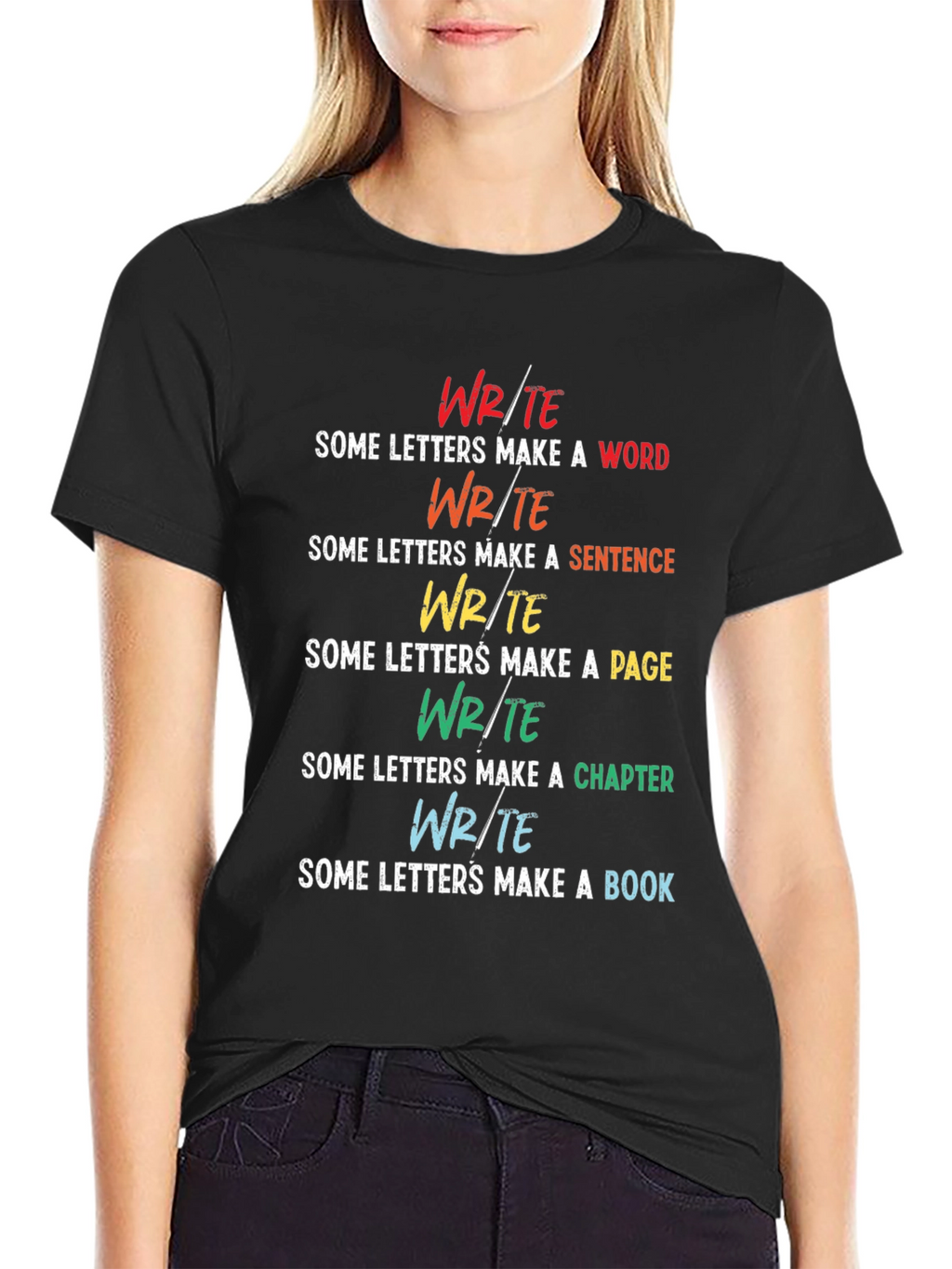 Write Some Letters Make a Book T-Shirt