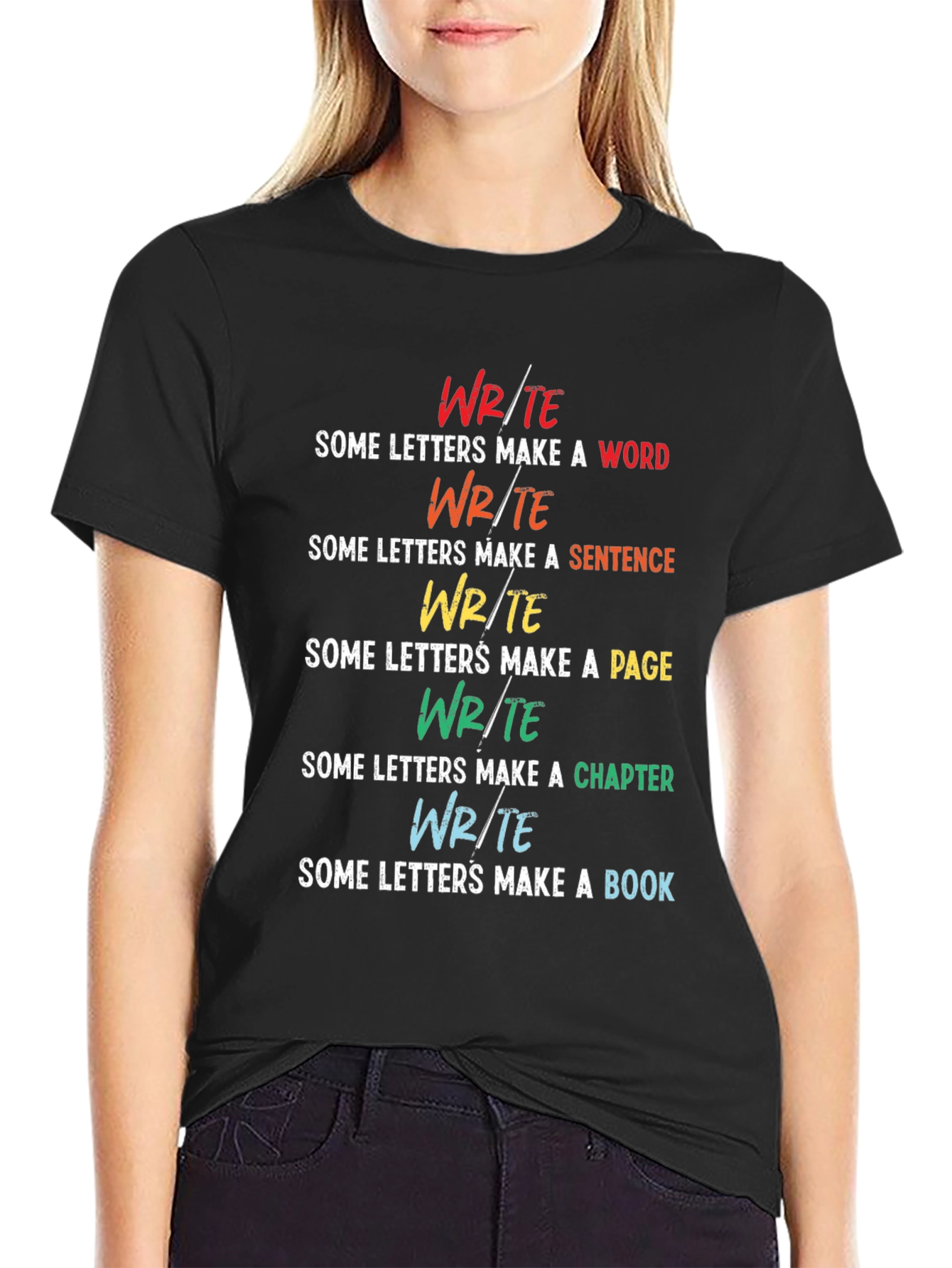 Write Some Letters Make a Book T-Shirt