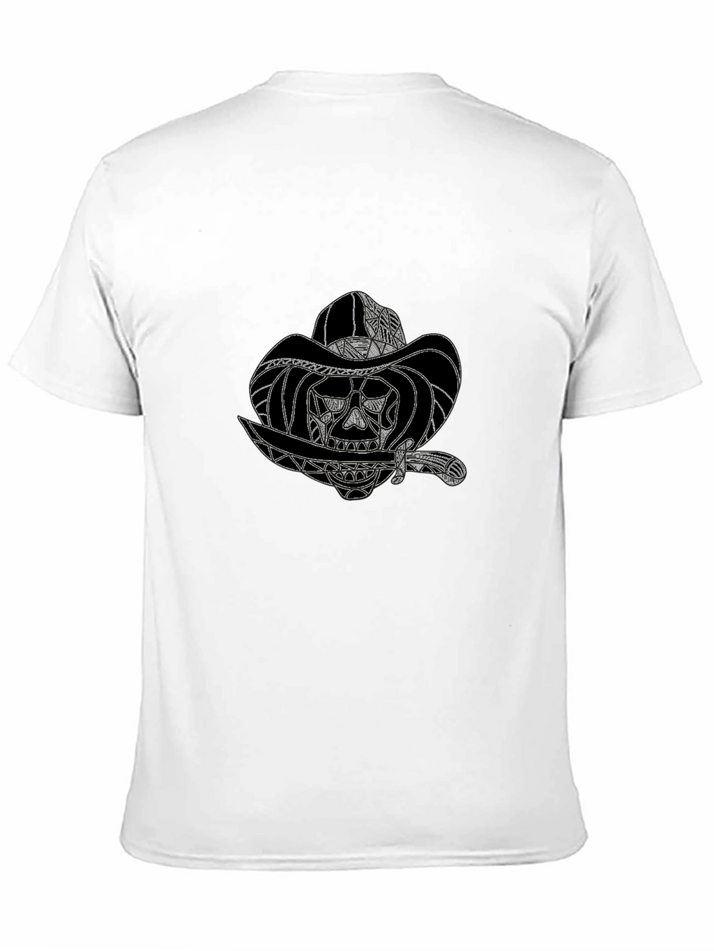 Skull Cowboy Graphic Black T-Shirt
