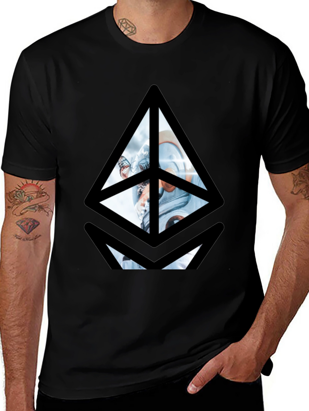 Ethereum Astronaut Graphic Tee - Black
